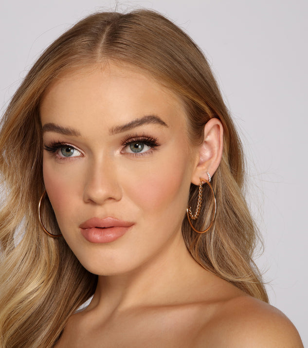 Chic Moment Chain Link Hoops