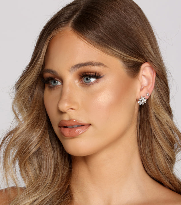 Blooming Beauty Rhinestone Earrings Multipack for 2022 festival outfits, festival dress, outfits for raves, concert outfits, and/or club outfits