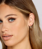 Trendy Double-Layered Hoop Earrings Set