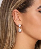 Encircled In Luxe Rhinestone Teardrop Earrings