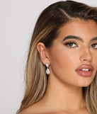 Encircled In Luxe Rhinestone Teardrop Earrings