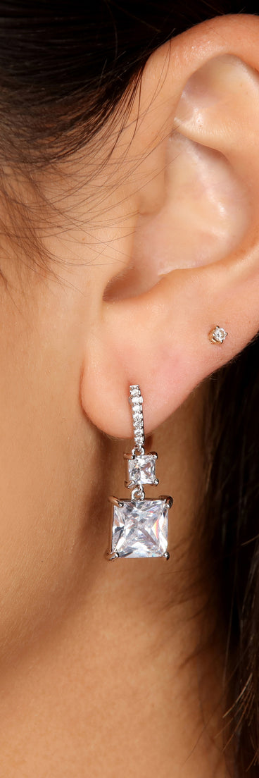 Double Luxe Princess Cut Studs is a stunning choice for a bridesmaid dress or maid of honor dress, and to feel beautiful at Homecoming 2023, fall or winter weddings, formals, & military balls!