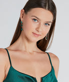 Money Moves Rhinestone Hoop Earrings