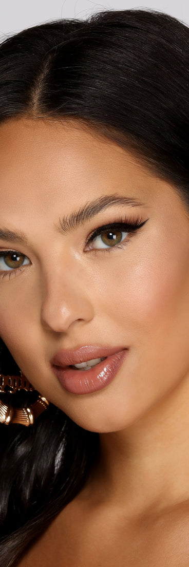 Textured Bamboo Babygirl Rhinestone Hoops