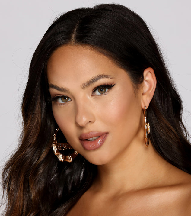 Textured Bamboo Babygirl Rhinestone Hoops