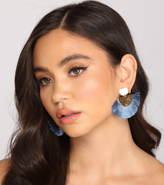 Bohemian Flair Tassel Earrings is a trendy pick to create 2023 festival outfits, festival dresses, outfits for concerts or raves, and complete your best party outfits!