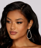 Trendy Teardrop Rhinestone Duster Earrings is a stunning choice for a bridesmaid dress or maid of honor dress, and to feel beautiful at Prom 2023, spring weddings, formals, & military balls!