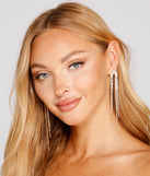 With Glam Life Rhinestone Chain Earrings as your homecoming jewelry or accessories, your 2023 Homecoming dress look will be fire!