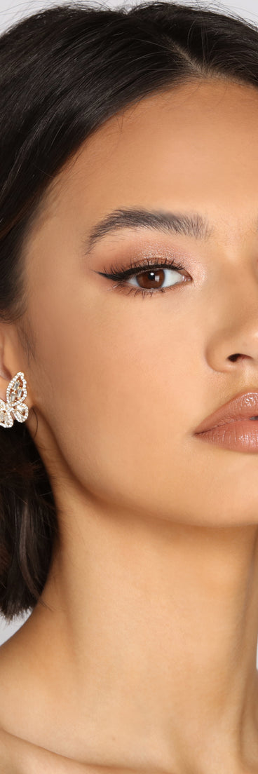 Summer Feels Butterfly Cubic Zirconia Studs