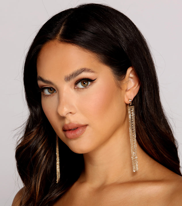Major Bling Fringe Earrings