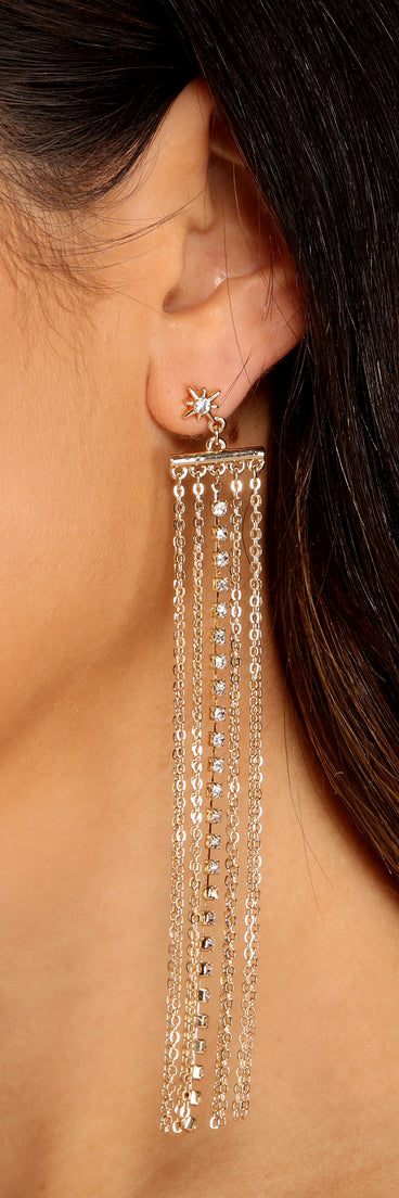 Major Bling Fringe Earrings