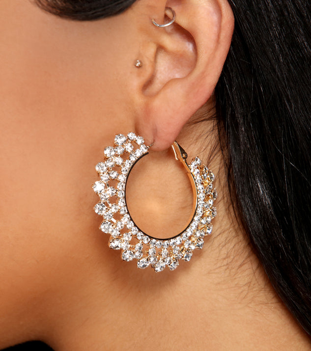 Encircled In Luxe Rhinestone Hoops