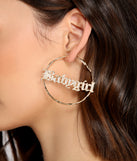 Shine On Babygirl Rhinestone Hoops