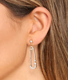 Trendy Rhinestone Safety Pin Earrings for 2022 festival outfits, festival dress, outfits for raves, concert outfits, and/or club outfits