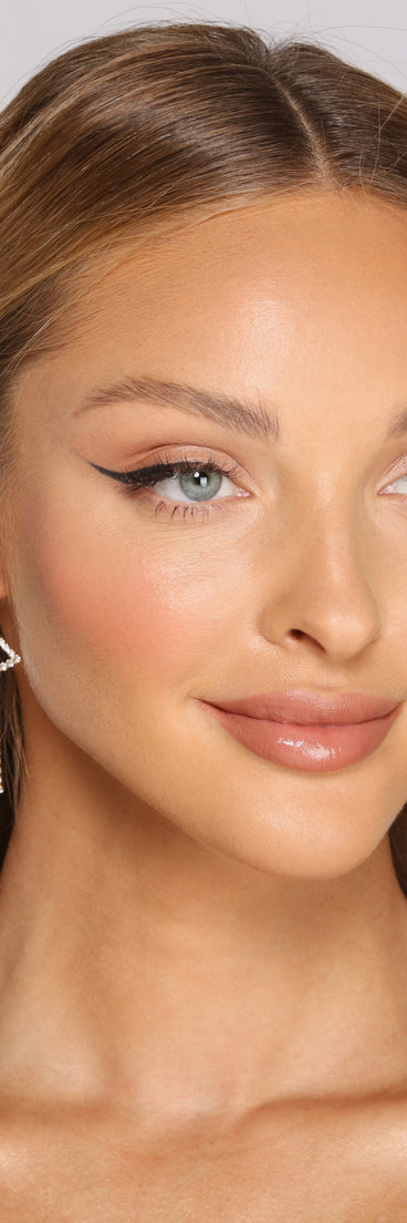 Rhinestone Evil Eye Fringe Earrings