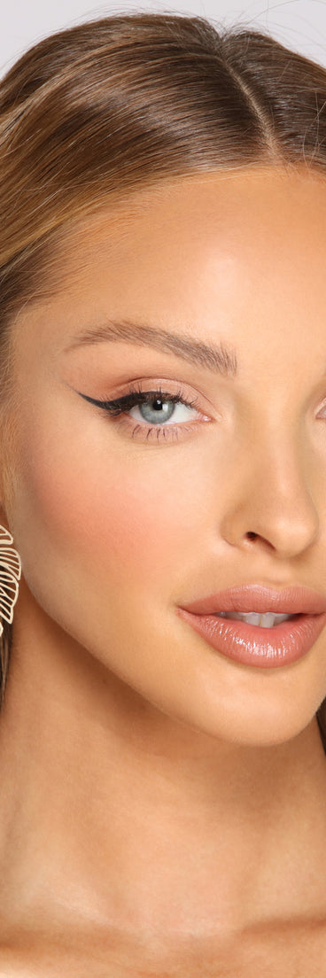 Glam Boho Leaf-Shaped Statement Earrings