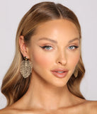 Glam Boho Leaf-Shaped Statement Earrings
