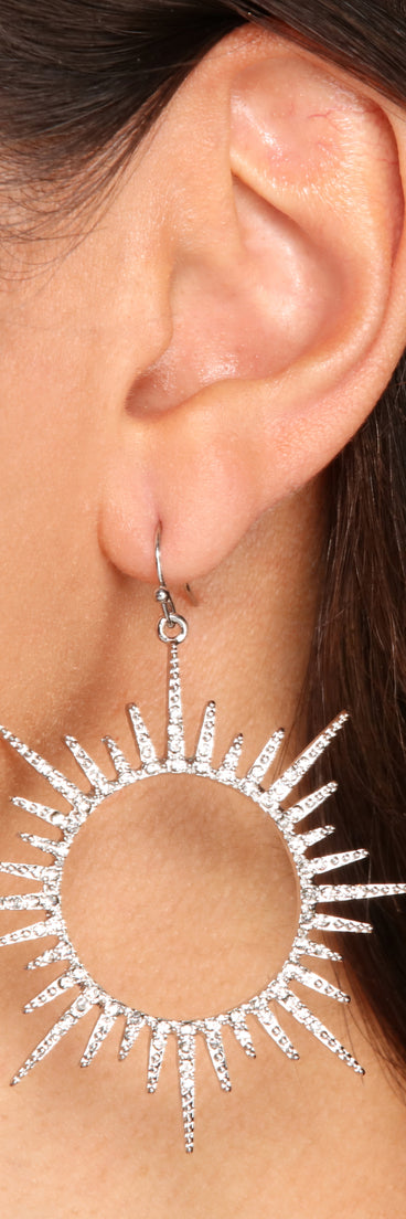 Reign And Shine Rhinestone Earrings is a stunning choice for a bridesmaid dress or maid of honor dress, and to feel beautiful at Prom 2023, spring weddings, formals, & military balls!