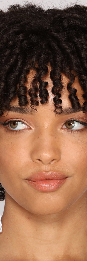 Rhinestone Chain Link Tassel Earrings is a trendy pick to create 2023 festival outfits, festival dresses, outfits for concerts or raves, and complete your best party outfits!