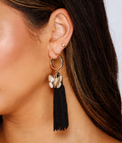 Butterfly Girl Tassel Earrings