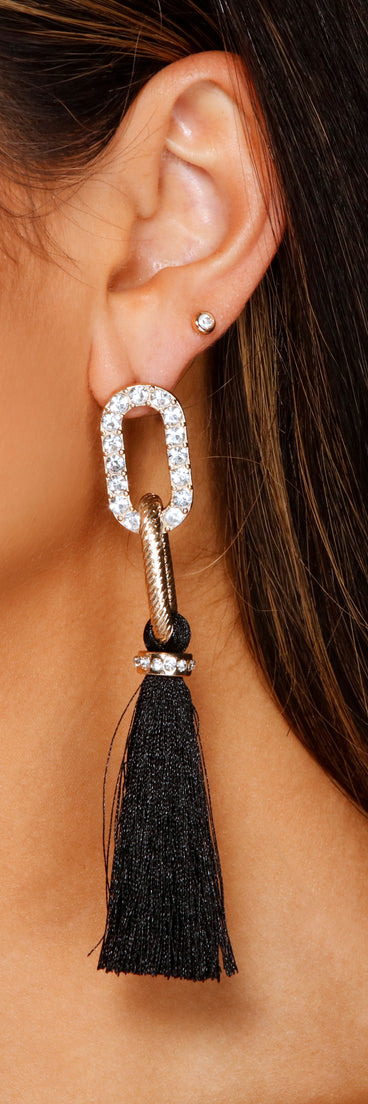 On Trend Glam Tassel Earrings