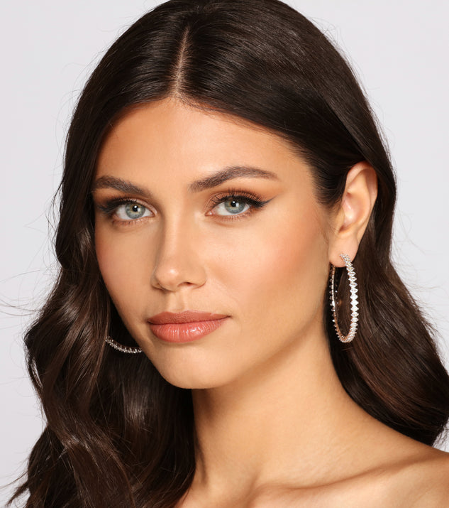 With Gorgeous Sparkle Cubic Zirconia Hoop Earrings as your homecoming jewelry or accessories, your 2023 Homecoming dress look will be fire!