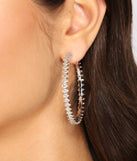Gorgeous Sparkle Cubic Zirconia Hoop Earrings is a stunning choice for a bridesmaid dress or maid of honor dress, and to feel beautiful at Prom 2023, spring weddings, formals, & military balls!