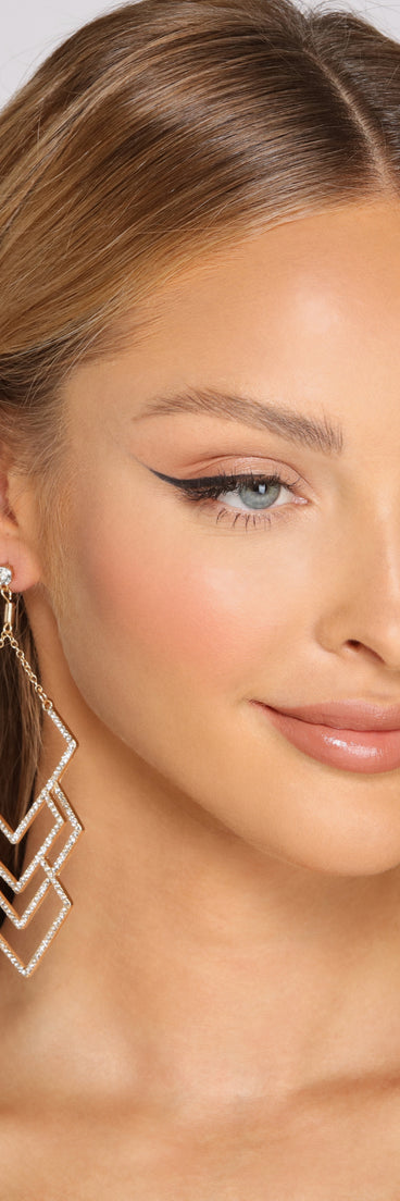 Linked In Glamour Rhinestone Earrings