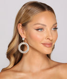 With Trendy Stunner Geometric Rhinestone Hoops as your homecoming jewelry or accessories, your 2023 Homecoming dress look will be fire!