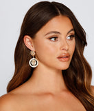 Lion Charm And Greek Key Earrings for 2022 festival outfits, festival dress, outfits for raves, concert outfits, and/or club outfits