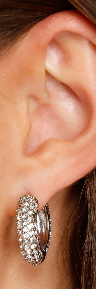 Glamour Diva Rhinestone Huggies