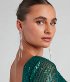 With Living In Luxe Rhinestone Fringe Earrings as your homecoming jewelry or accessories, your 2023 Homecoming dress look will be fire!