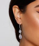 Mesmerizing Shine Cubic Zirconia Teardrop Earrings