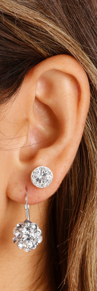 Classy And Chic Rhinestone Earrings Set for 2022 festival outfits, festival dress, outfits for raves, concert outfits, and/or club outfits