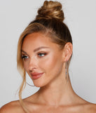 Glam Babe Rhinestone Detail Hoop Earrings is the perfect Homecoming look pick with on-trend details to make the 2023 HOCO dance your most memorable event yet!