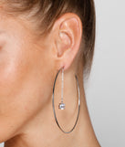 Glam Babe Rhinestone Detail Hoop Earrings