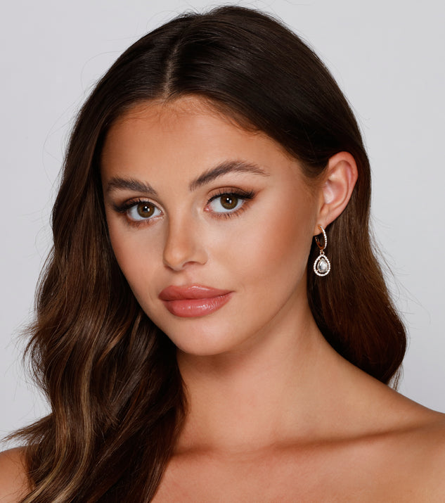 Chic Elegance Rhinestone Huggie Earrings