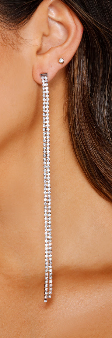 Rhinestone Romance Fringe Earrings