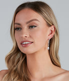 So Luxe Rhinestone Linear Teardrop Earrings is a stunning choice for a bridesmaid dress or maid of honor dress, and to feel beautiful at Homecoming 2023, fall or winter weddings, formals, & military balls!