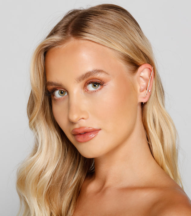 Subtle Glam Rhinestone Ear Crawlers