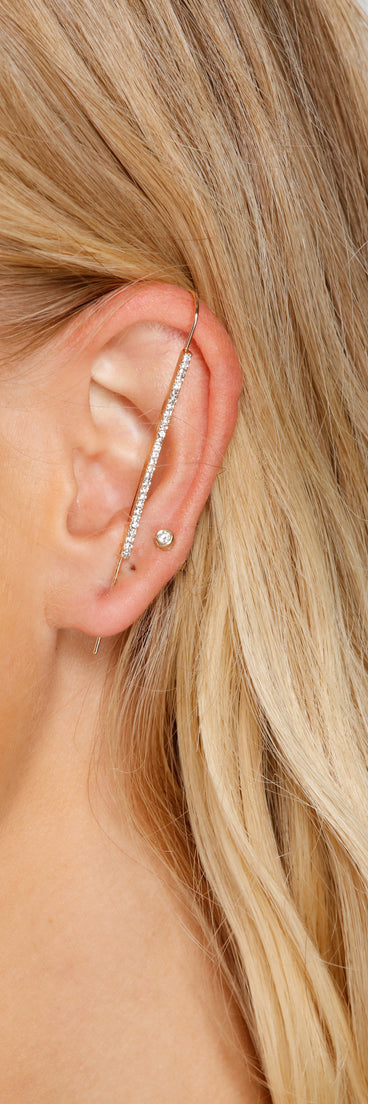 Subtle Glam Rhinestone Ear Crawlers