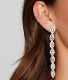 Bling It On Rhinestone Linear Earrings