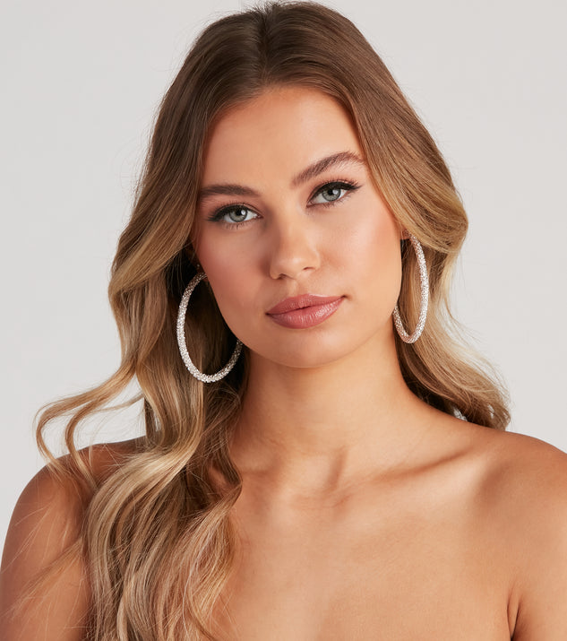 Grand Entrance Rhinestone Hoops
