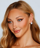 Floral Bloom Cubic Zirconia Studs is a stunning choice for a bridesmaid dress or maid of honor dress, and to feel beautiful at Homecoming 2023, fall or winter weddings, formals, & military balls!
