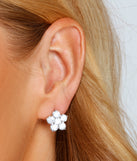 Floral Bloom Cubic Zirconia Studs is a stunning choice for a bridesmaid dress or maid of honor dress, and to feel beautiful at Prom 2023, spring weddings, formals, & military balls!