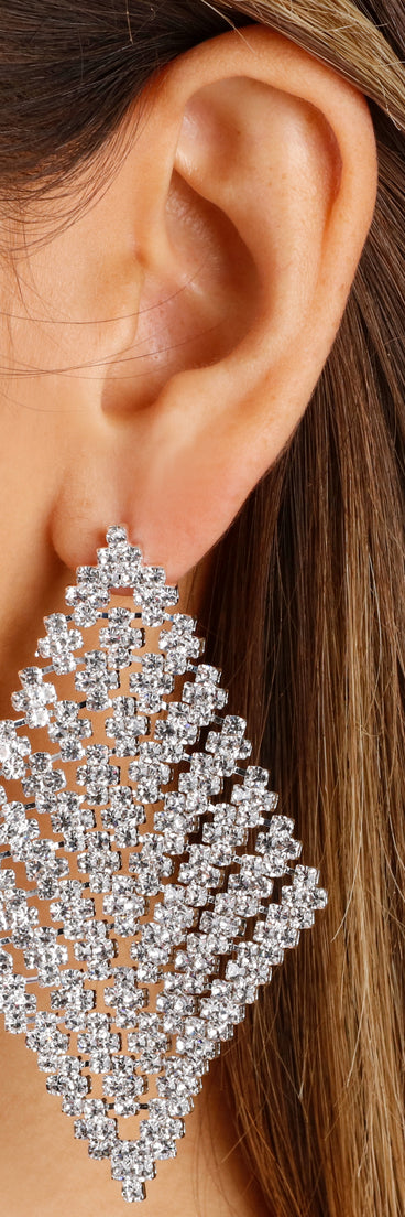 Dreamy Luxe Rhinestone Kite Earrings