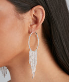 Alluring Glamour Fringe Hoop Earrings is the perfect Homecoming look pick with on-trend details to make the 2023 HOCO dance your most memorable event yet!