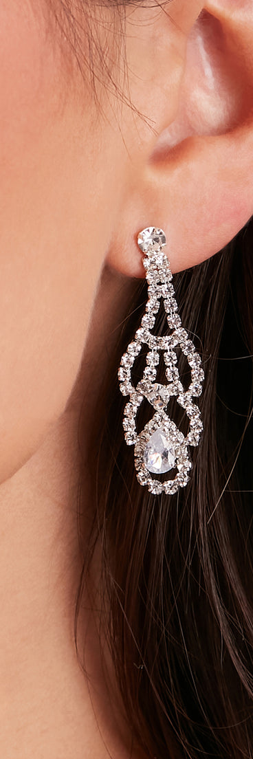 Elegant Radiance Rhinestone Duster Earrings
