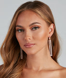 With Drop It Low Rhinestone Rectangle Earrings as your homecoming jewelry or accessories, your 2023 Homecoming dress look will be fire!