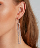 With Drop It Low Rhinestone Rectangle Earrings as your homecoming jewelry or accessories, your 2023 Homecoming dress look will be fire!